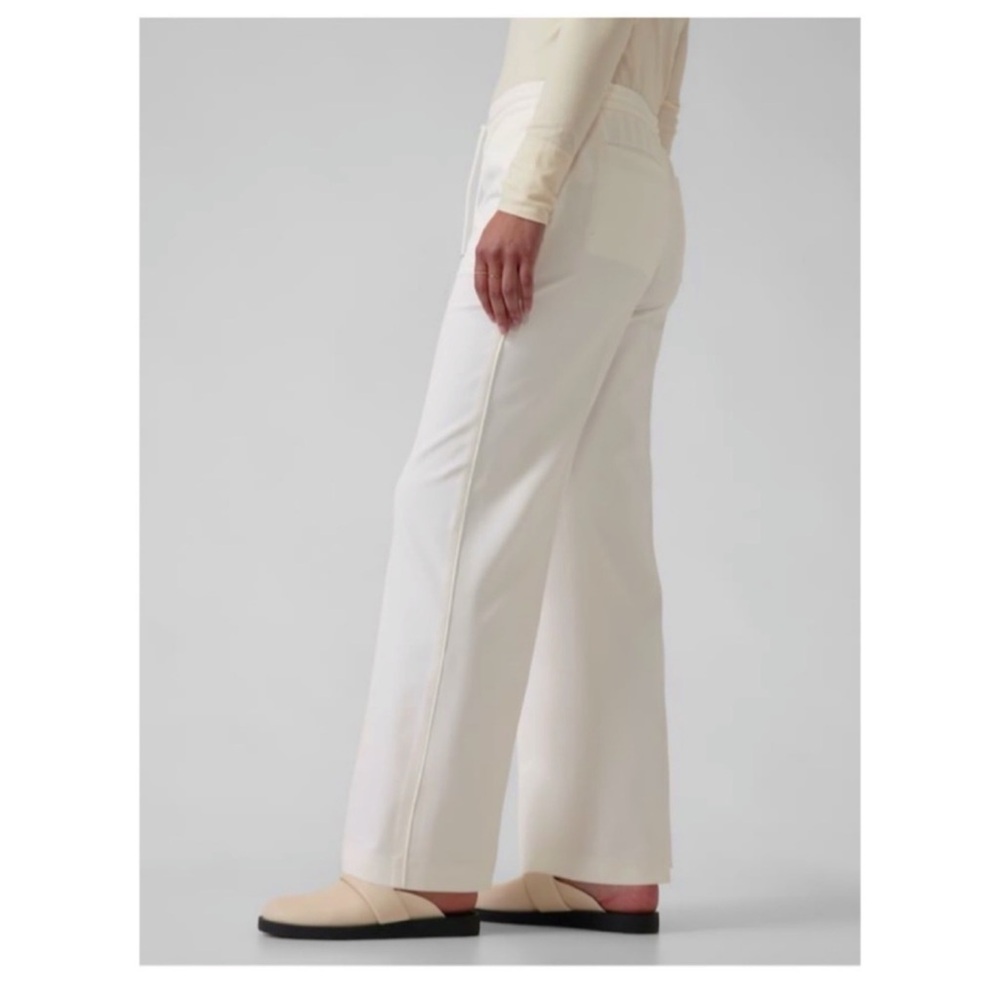 💫NWTS-$120 ATHLETA Endeavor Pants 8 Mid-Rise Wide-Leg Pants Pockets *in Dove - Picture 3 of 6